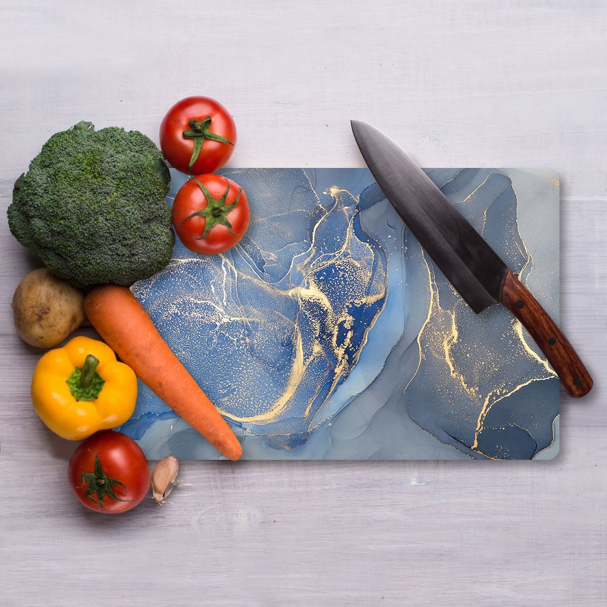 Tábua de Corte – 20 x 30 cm – Multicolorido – Vidro Temperado