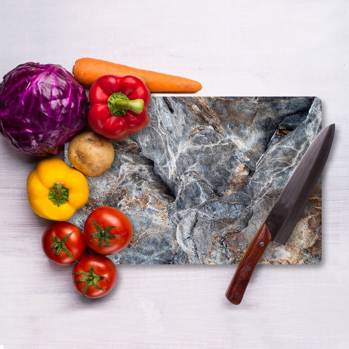 Tábua de Corte – 20 x 30 cm – Multicolorido – Vidro Temperado