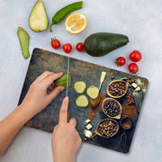 Tábua de Corte – 20 x 30 cm – Multicolorido – Vidro Temperado