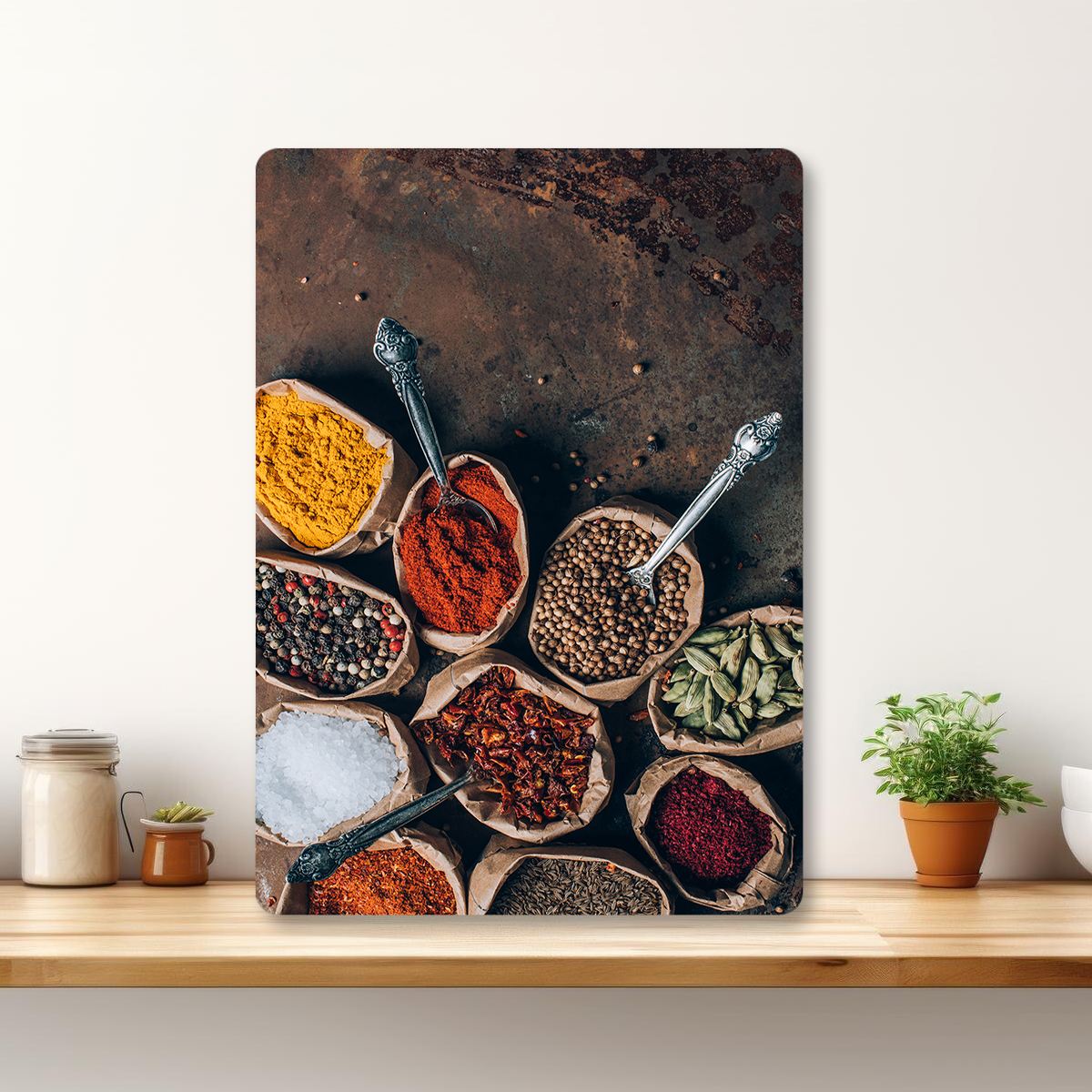 Tábua de corte em vidro temperado – 20 x 30 cm – multicolorido