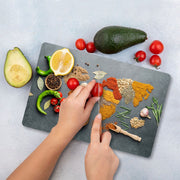 Tábua de corte 100% em vidro temperado – 20 x 30 cm – Multicolorido