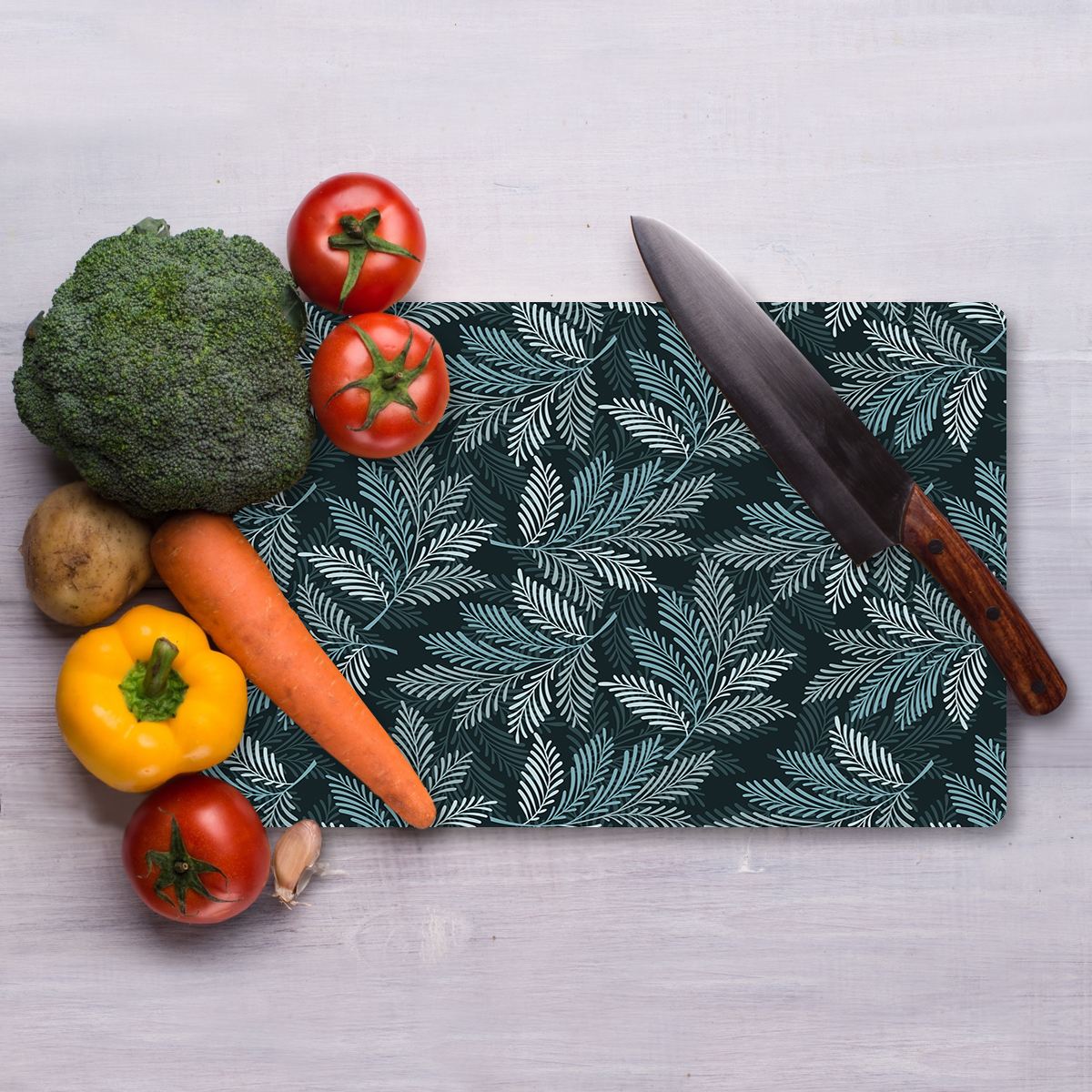 Tábua de Corte – 30 x 40 cm – Multicolorido – Vidro Temperado