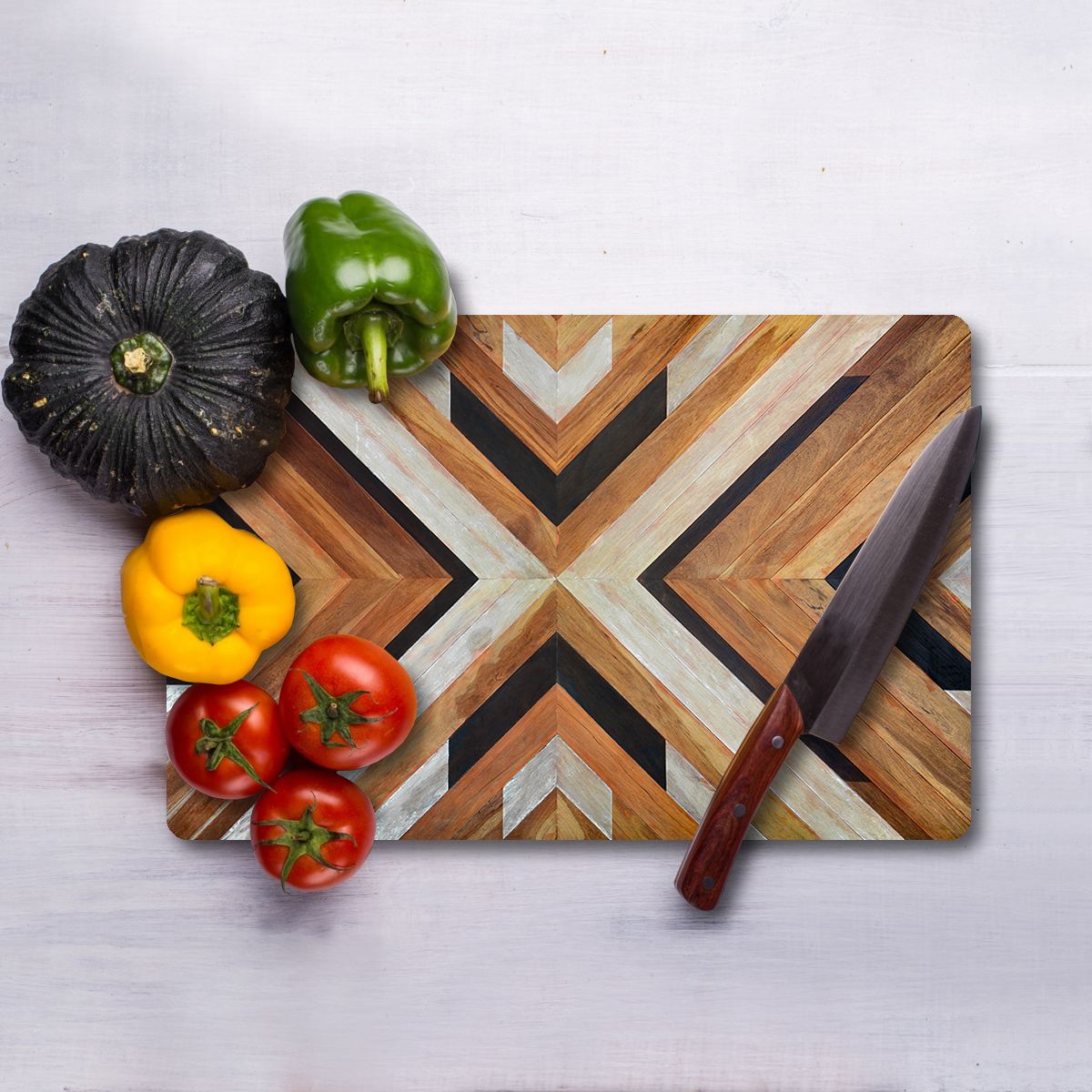 Tábua de Corte – 20 x 30 cm – Multicolorido – Vidro Temperado