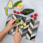 Tábua de Corte – 30 x 40 cm – Multicolorido – Vidro Temperado