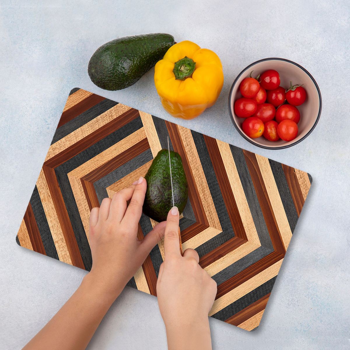 Tábua de Corte – 30 x 40 cm – Multicolorido – Vidro Temperado