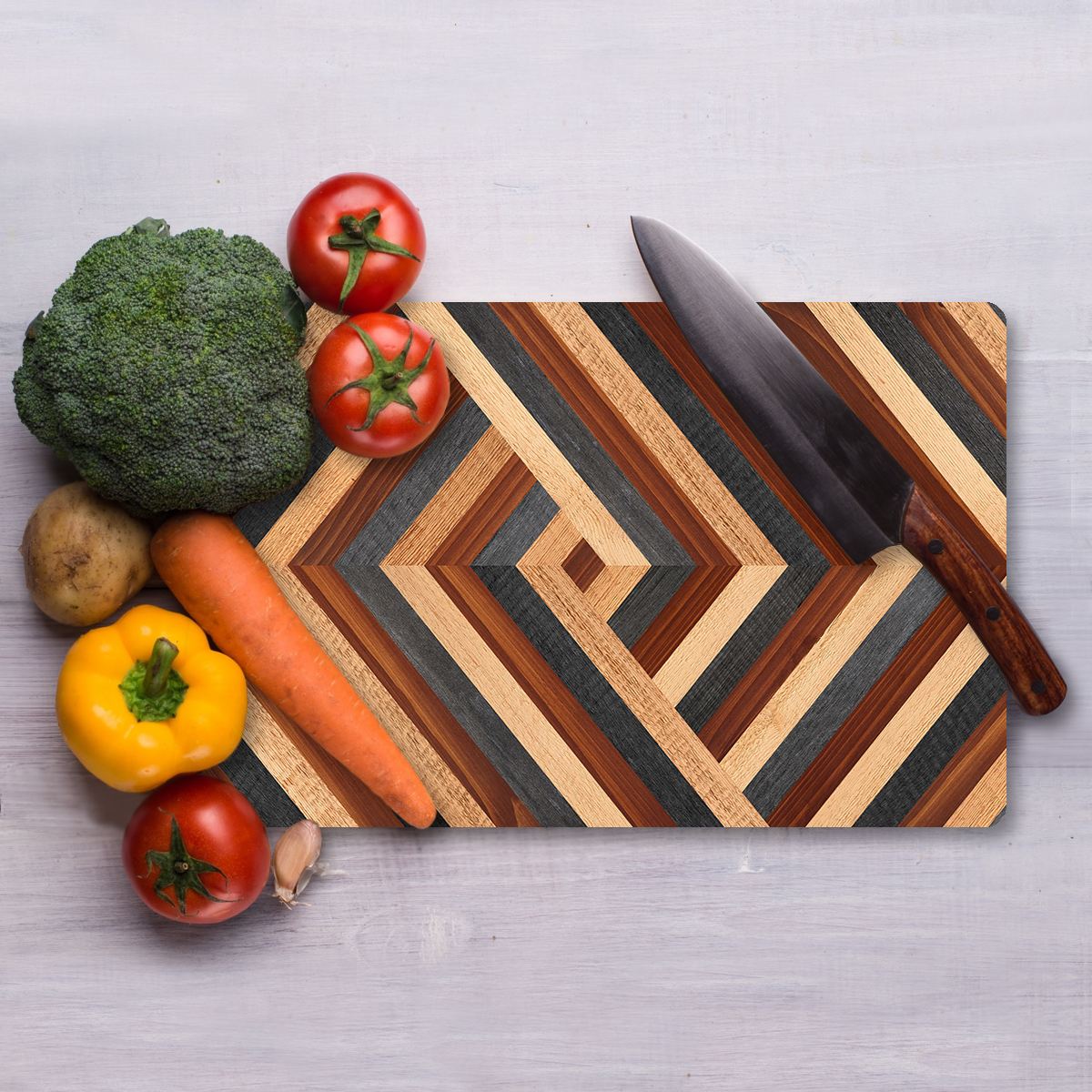 Tábua de Corte – 30 x 40 cm – Multicolorido – Vidro Temperado