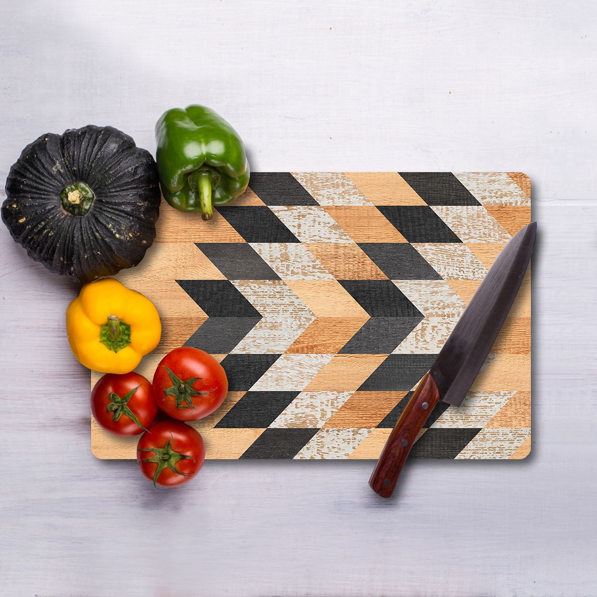 Tábua de Corte – 30 x 40 cm – Multicolorido – Vidro Temperado