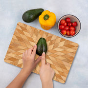 Tábua de corte em vidro temperado – 20 x 30 cm – Multicolorido