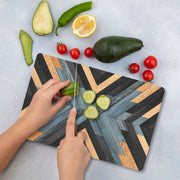 Tábua de Corte – 30 x 40 cm – Multicolorido – vidro temperado