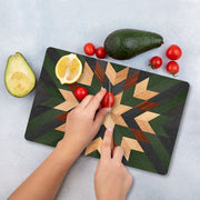 Tábua de corte em vidro temperado – 20 x 30 cm – Multicolorido