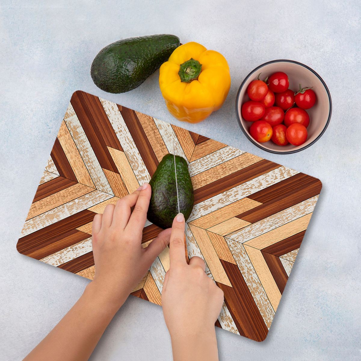 Tábua de corte – 30 x 40 cm – Multicolorido – vidro temperado