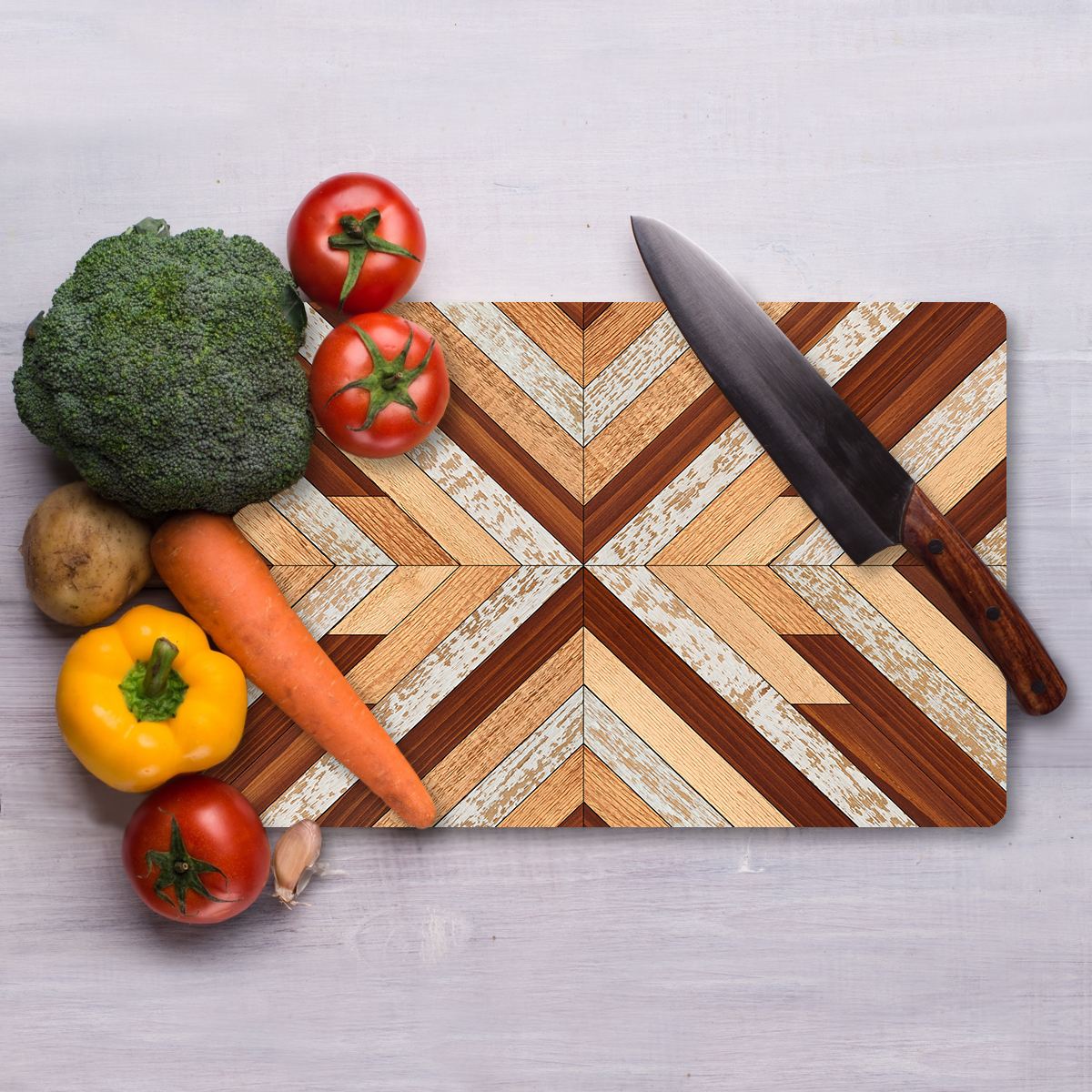 Tábua de corte – 30 x 40 cm – Multicolorido – vidro temperado