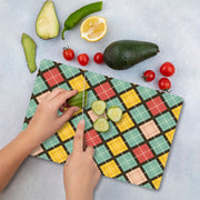 Tábua de corte – 30 x 40 cm – Multicolorido – vidro temperado