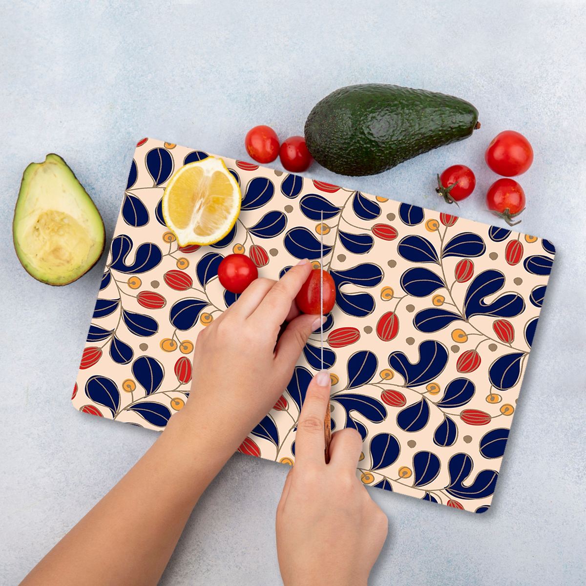 Tábua de Corte – 20 x 30 cm – Multicolorido – Vidro Temperado