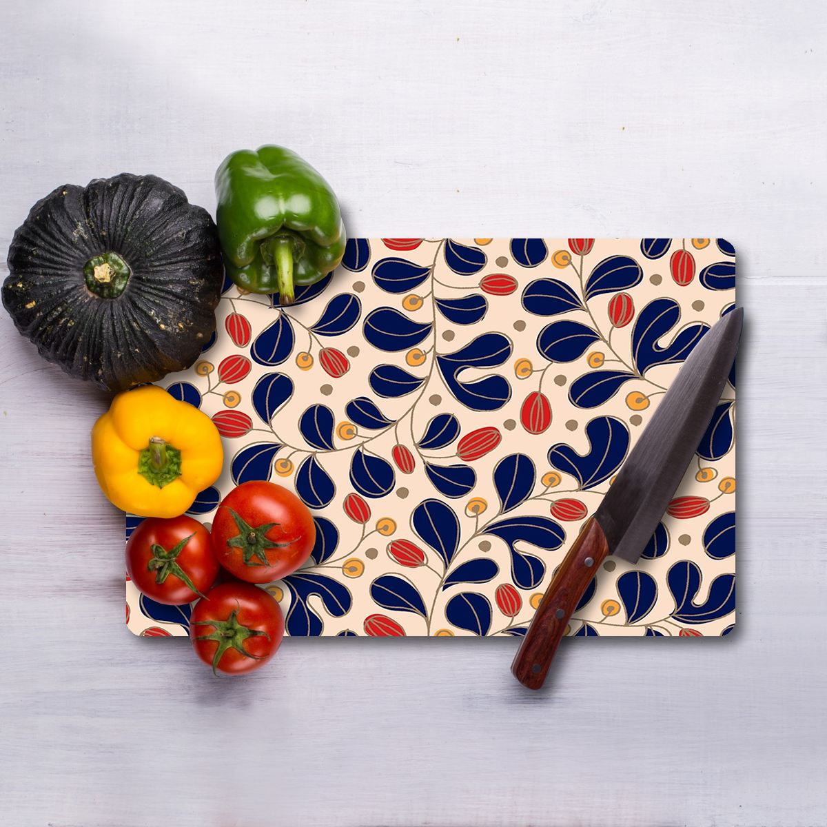 Tábua de Corte – 20 x 30 cm – Multicolorido – Vidro Temperado