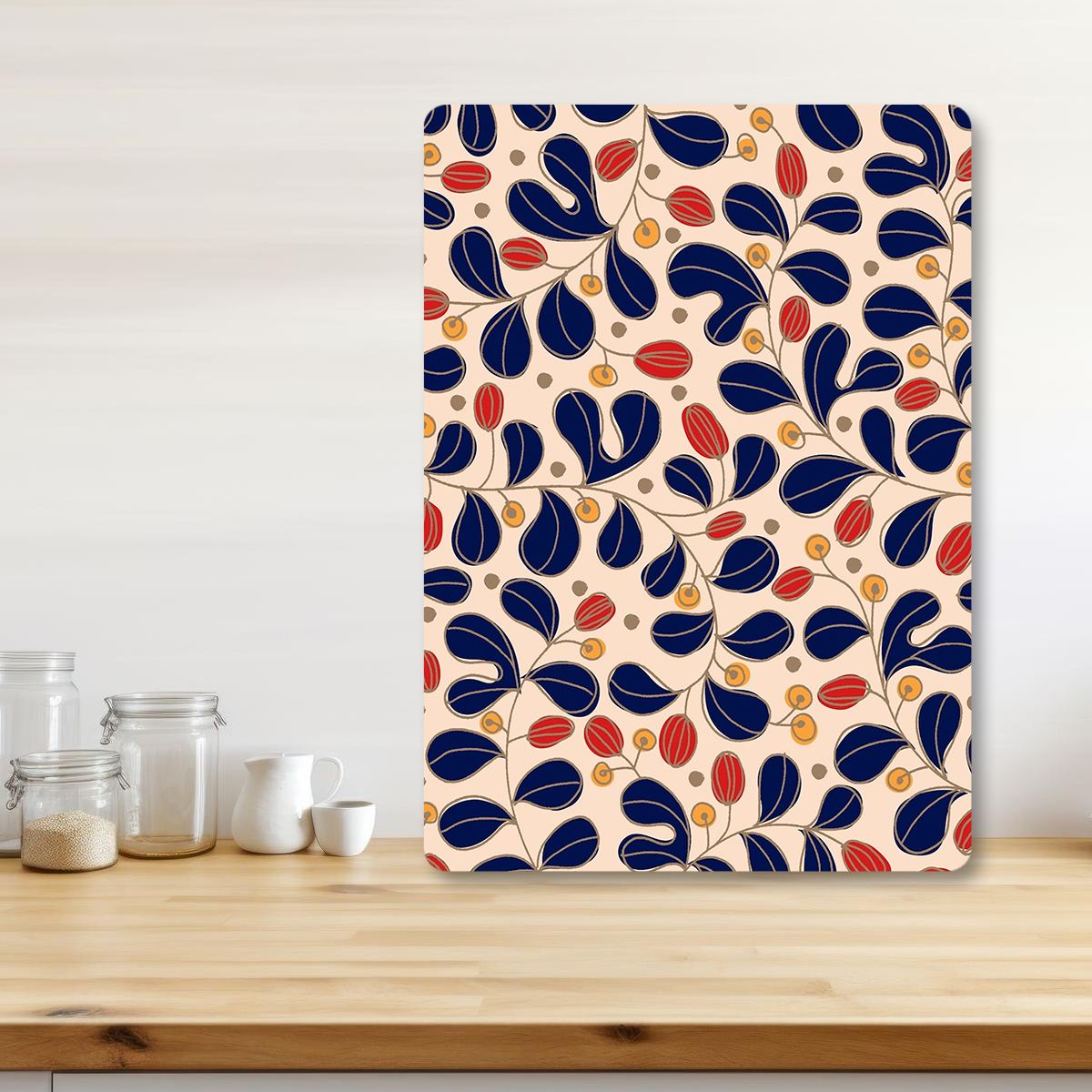 Tábua de corte em vidro temperado – 30 x 40 cm – multicolorido