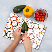 Tábua de corte  – 30 x 40 cm – Multicolorido – vidro temperado