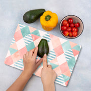 Tábua de corte – 20 x 30 cm – Multicolorido – Vidro temperado