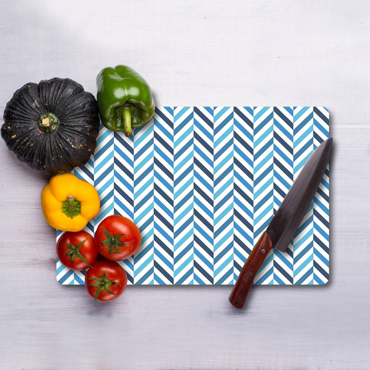 Tábua de Corte – 20 x 30 cm – Multicolorido – Vidro Temperado