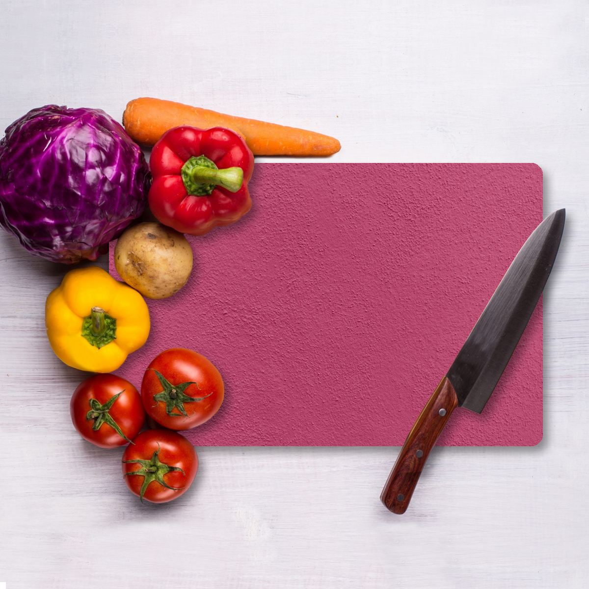 Tábua de corte – 30 x 40 cm – Multicolorido – vidro temperado