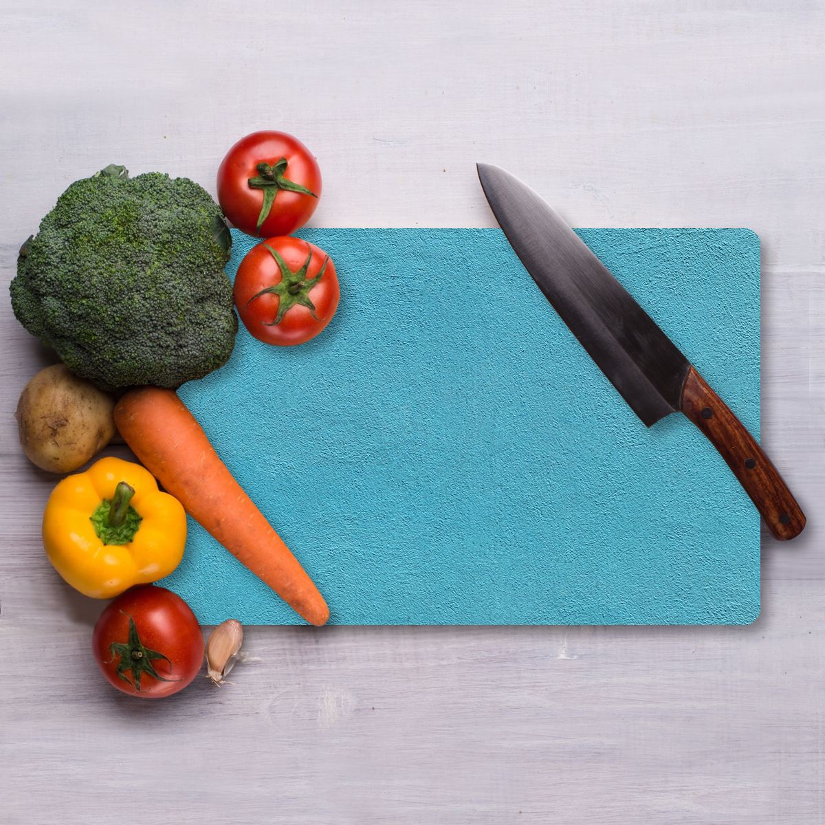 Tábua de corte  – 30 x 40 cm – Multicolorido – Vidro Temperado