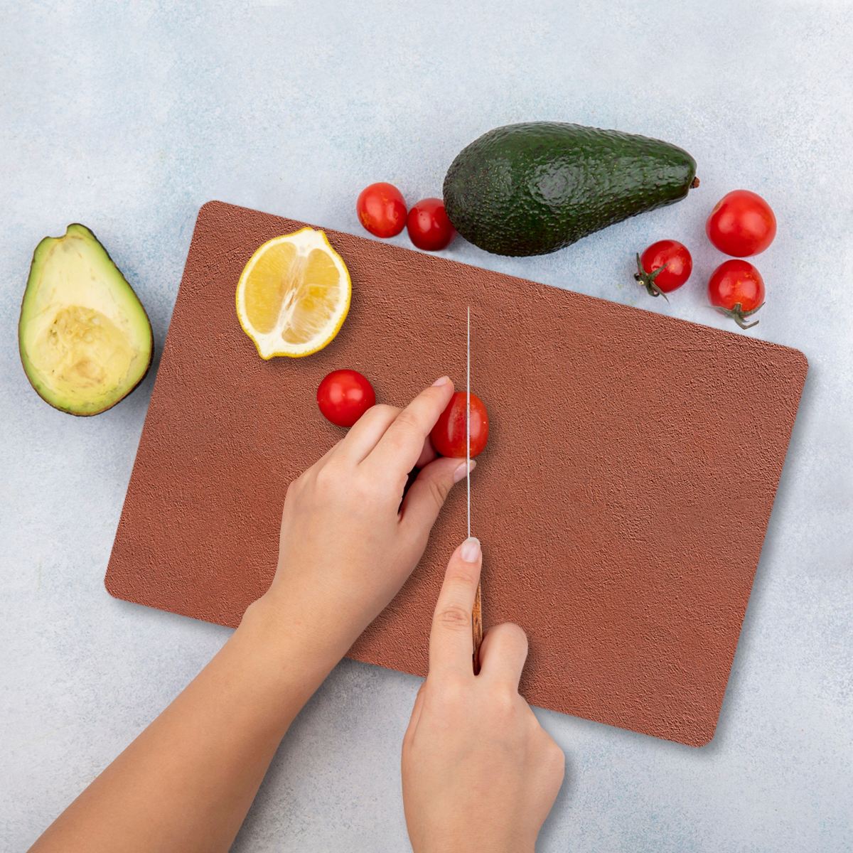 Tábua de corte – 30 x 40 cm – Multicolorido – vidro temperado