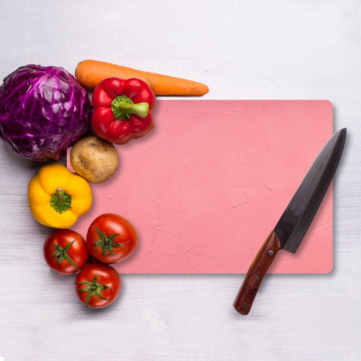 Tábua de Corte – 20 x 30 cm – Multicolorido – Vidro Temperado