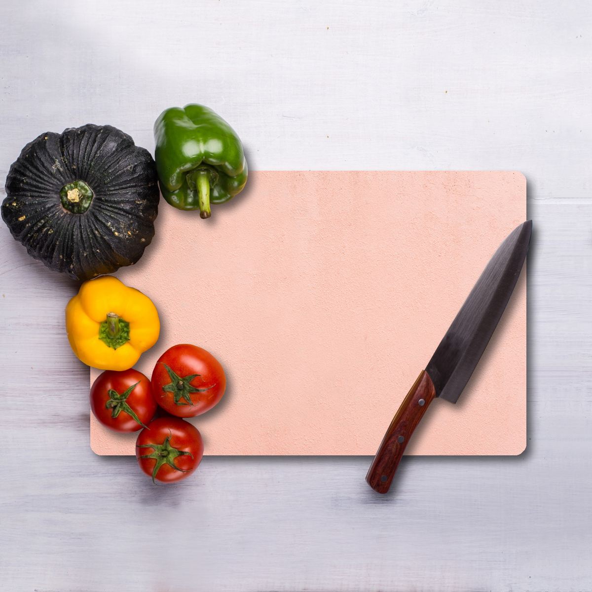 Tábua de corte em vidro temperado – 20 x 30 cm – Multicolorido