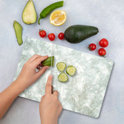 Tábua de corte em vidro temperado – 20 x 30 cm – multicolorido