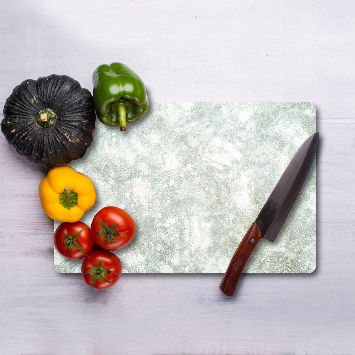 Tábua de corte – 30 x 40 cm – Multicolorido – vidro temperado