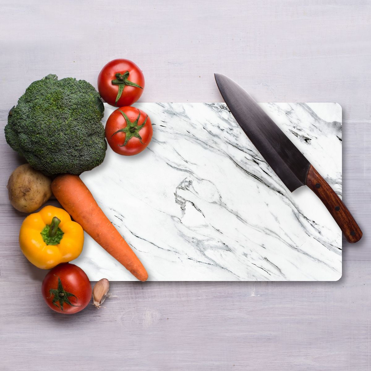 Tábua de Corte – 20 x 30 cm – Multicolorido – Vidro Temperado