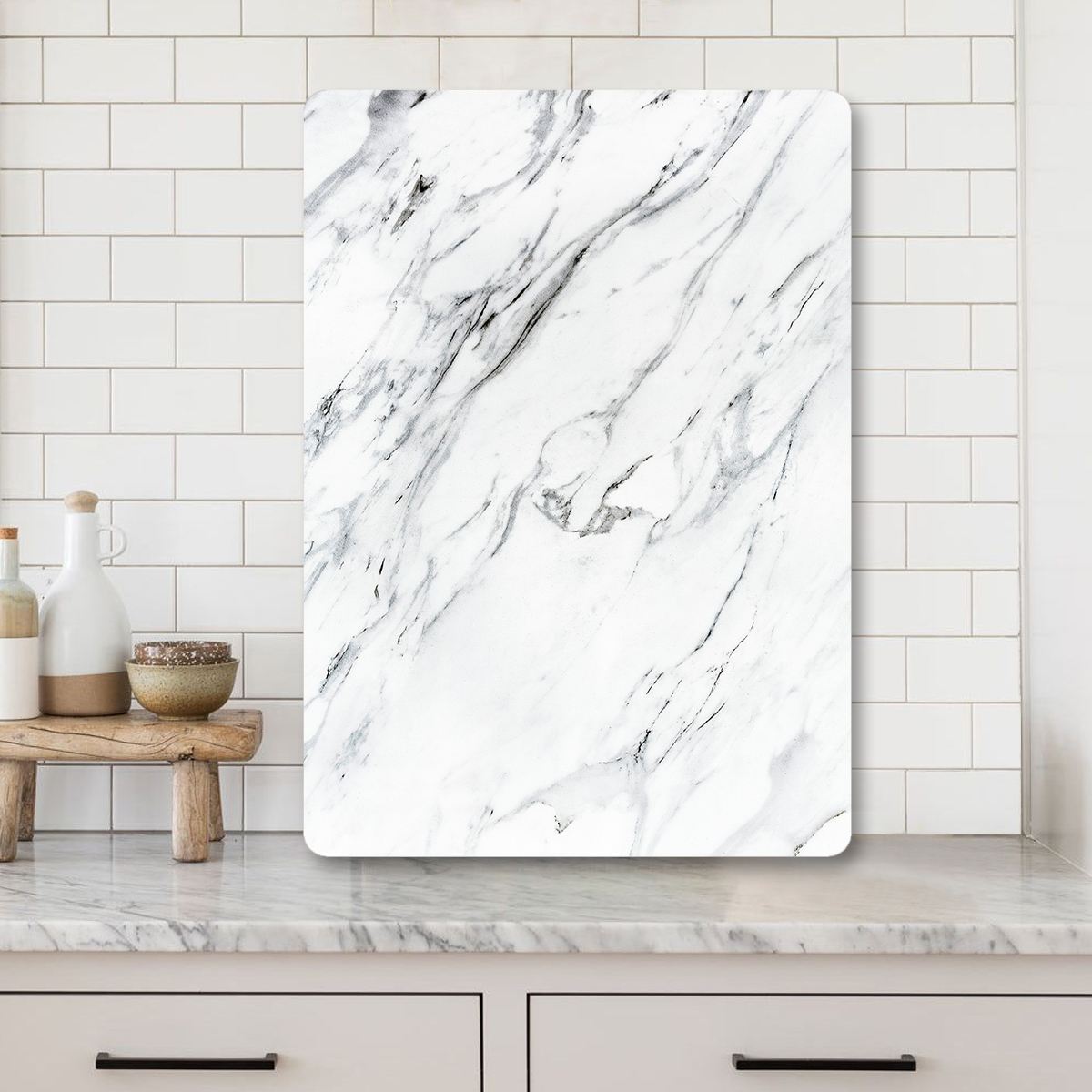 Tábua de corte em vidro temperado – 30 x 40 cm – Multicolorido