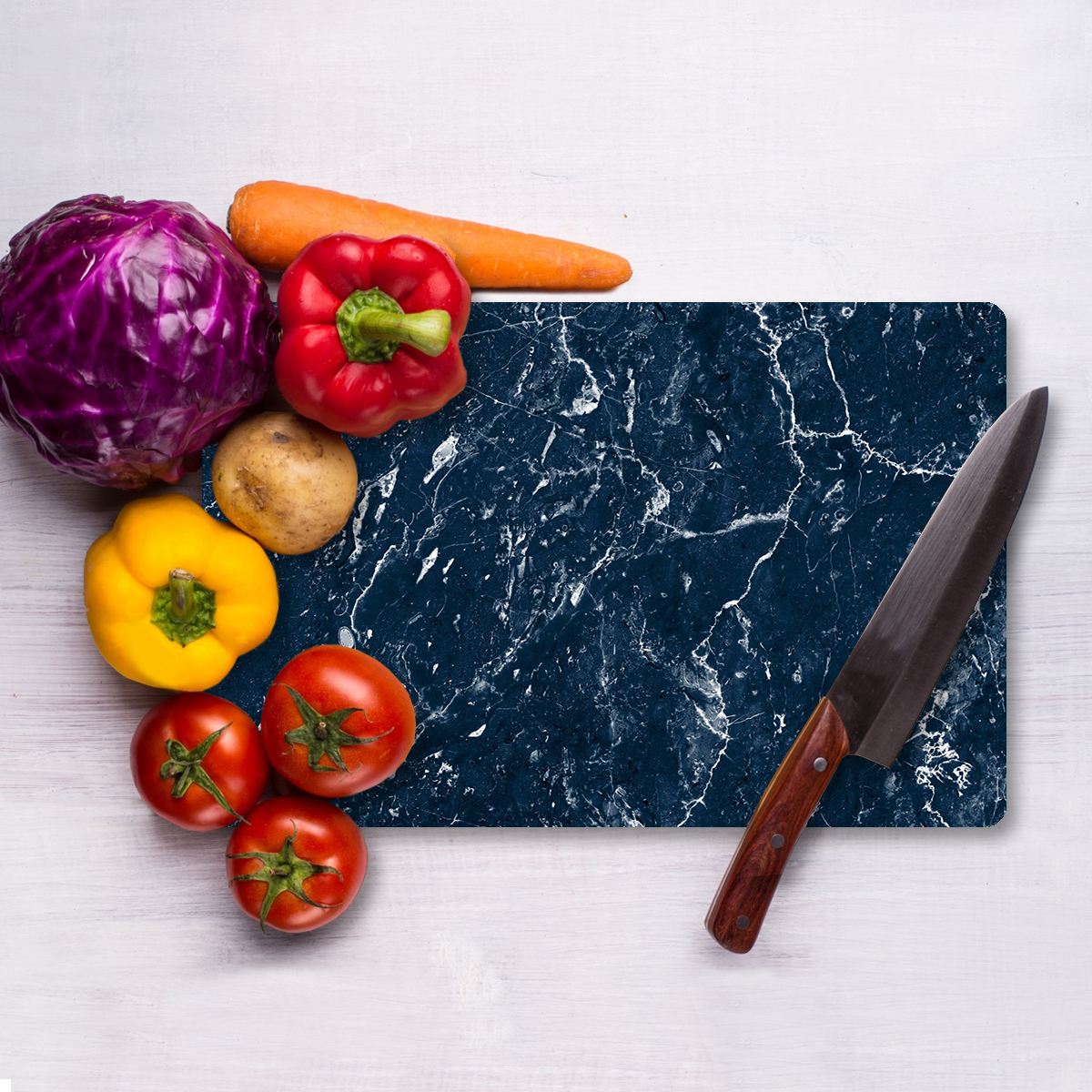 Tábua de corte – 30 x 40 cm – Multicolorido – Vidro Temperado