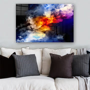 Quadro Decorativo em Vidro Temperado Multicolor 50x70cm - Arte Moderna para Parede