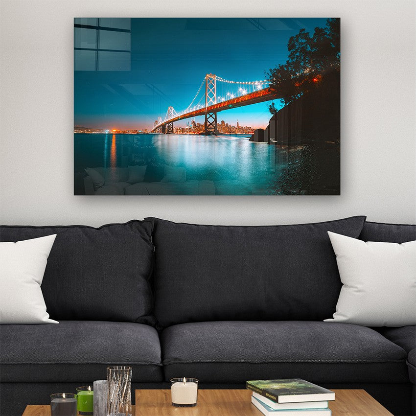 Quadro Decorativo em Vidro Temperado Multicolor 50x70cm - Arte Moderna para Parede