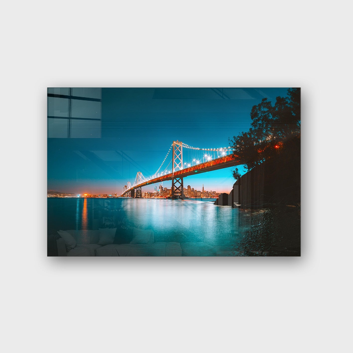 Quadro Decorativo em Vidro Temperado Multicolor 50x70cm - Arte Moderna para Parede