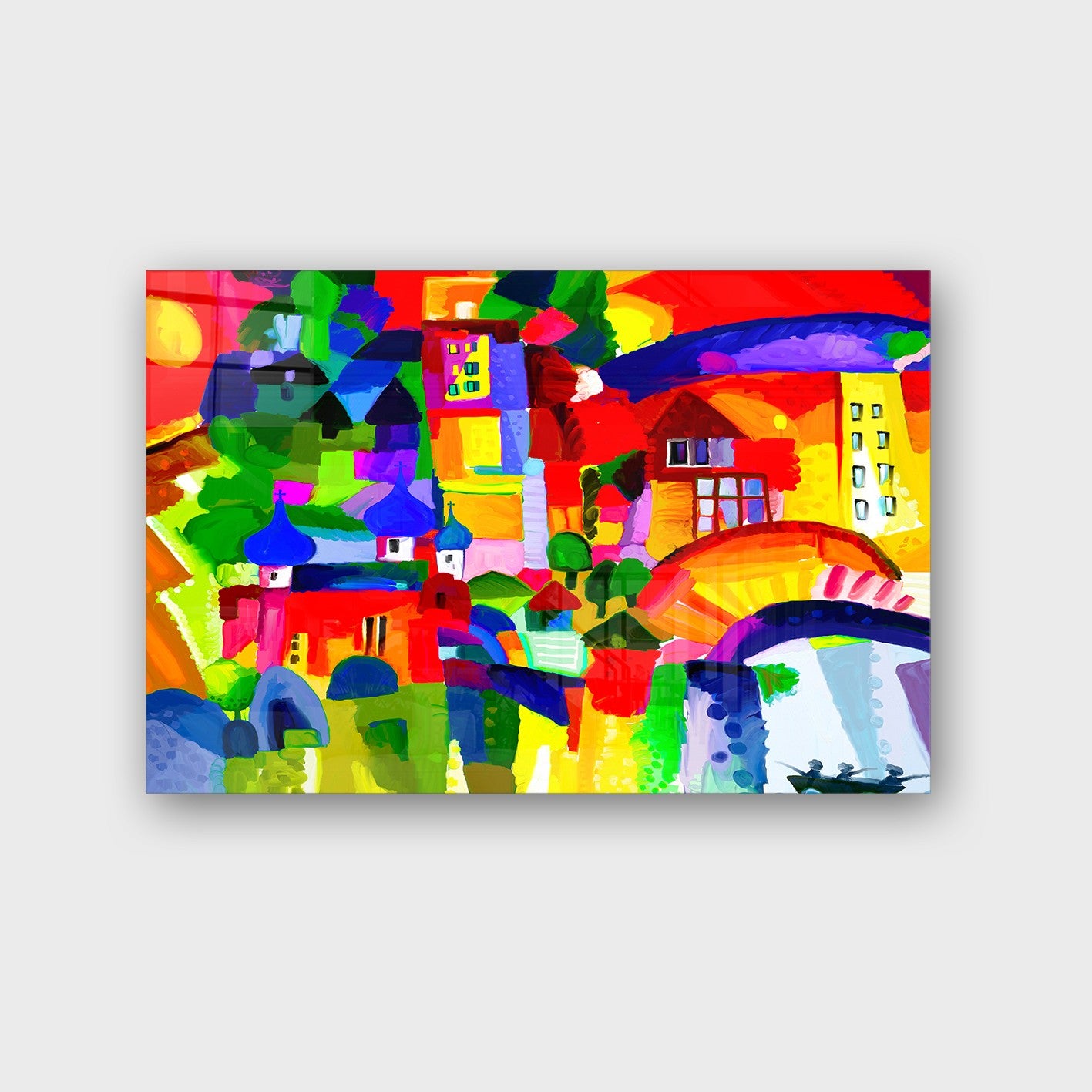 Quadro Decorativo em Vidro Temperado Multicolor 70x100cm - 4mm de Espessura