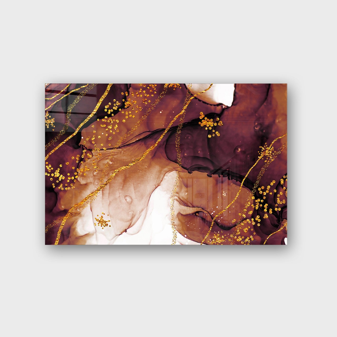 Quadro Decorativo em Vidro Temperado Multicolor 40x60cm - Arte Moderna para Parede