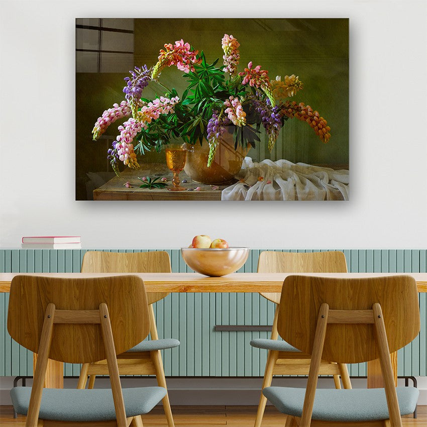 Quadro Decorativo em Vidro Temperado Multicolor 40x60cm - Arte Moderna para Parede