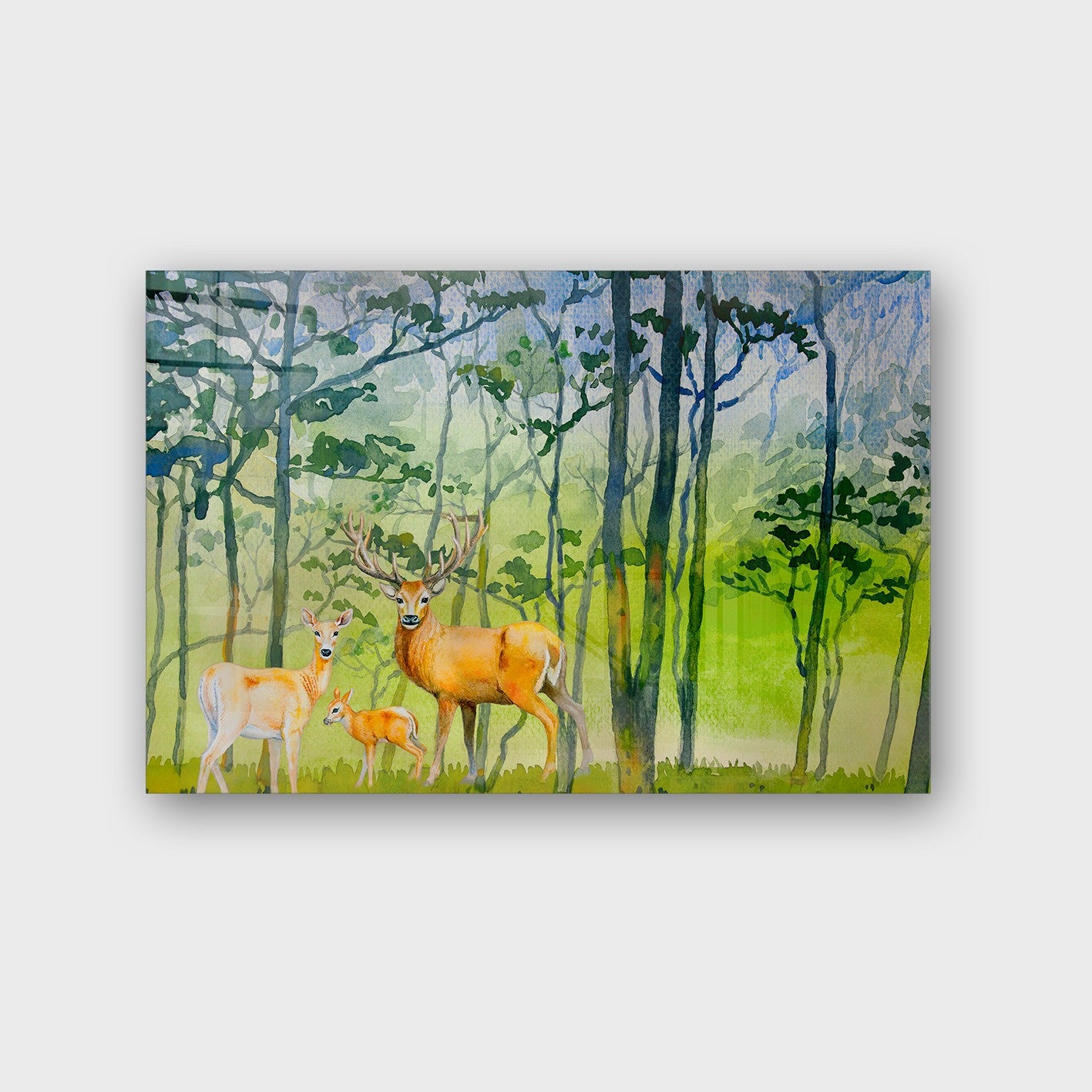 Quadro Decorativo em Vidro Temperado Multicolor 50x70cm - Arte Moderna para Parede