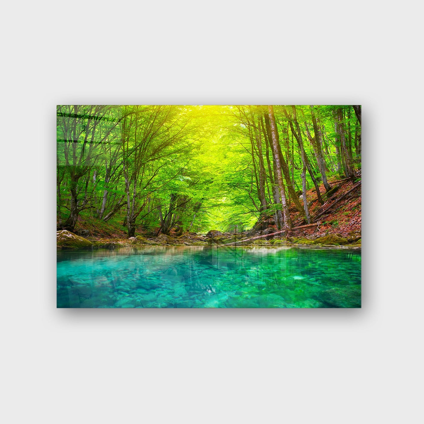 Quadro Decorativo em Vidro Temperado Multicolor 70x100cm - Arte Moderna para Parede