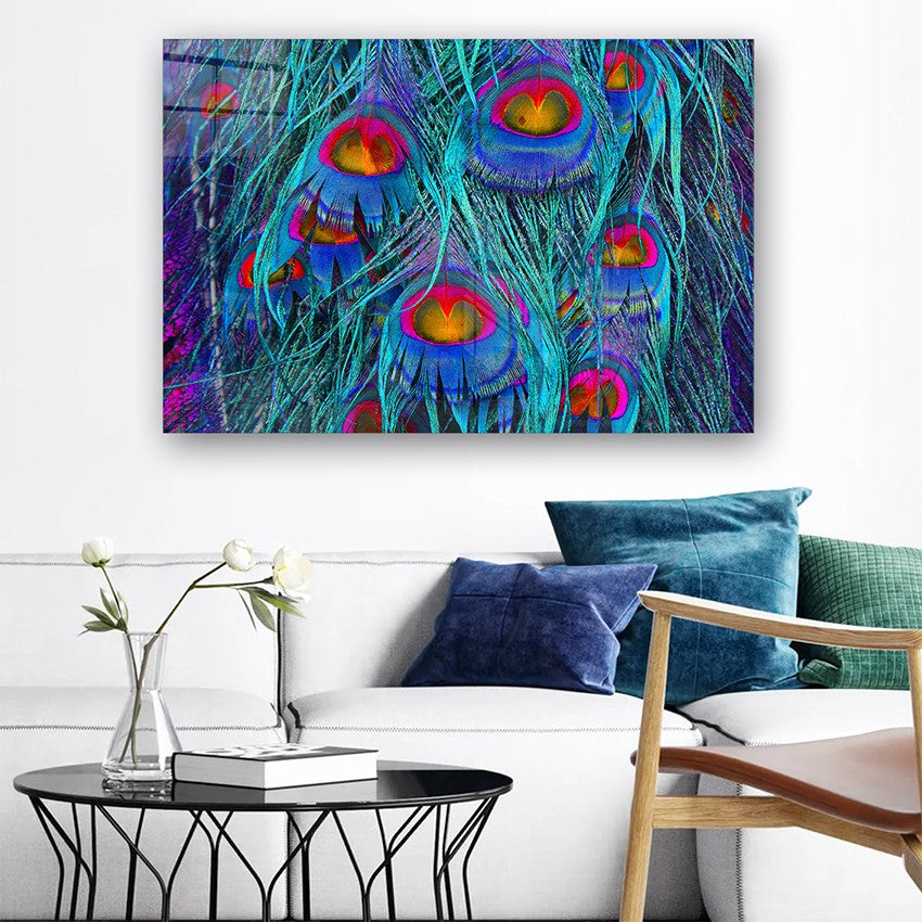 Quadro Decorativo em Vidro Temperado Multicolor 50x70cm - Arte Moderna para Parede