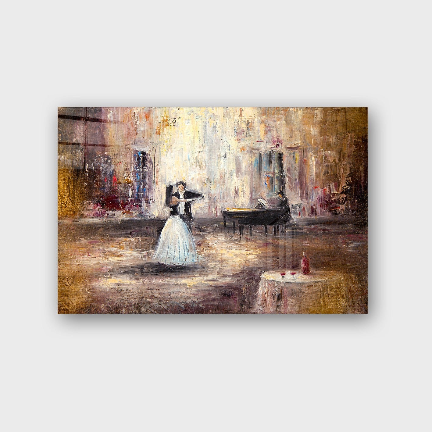 Quadro Decorativo em Vidro Temperado Multicolor 50x70cm - Arte Moderna para Parede