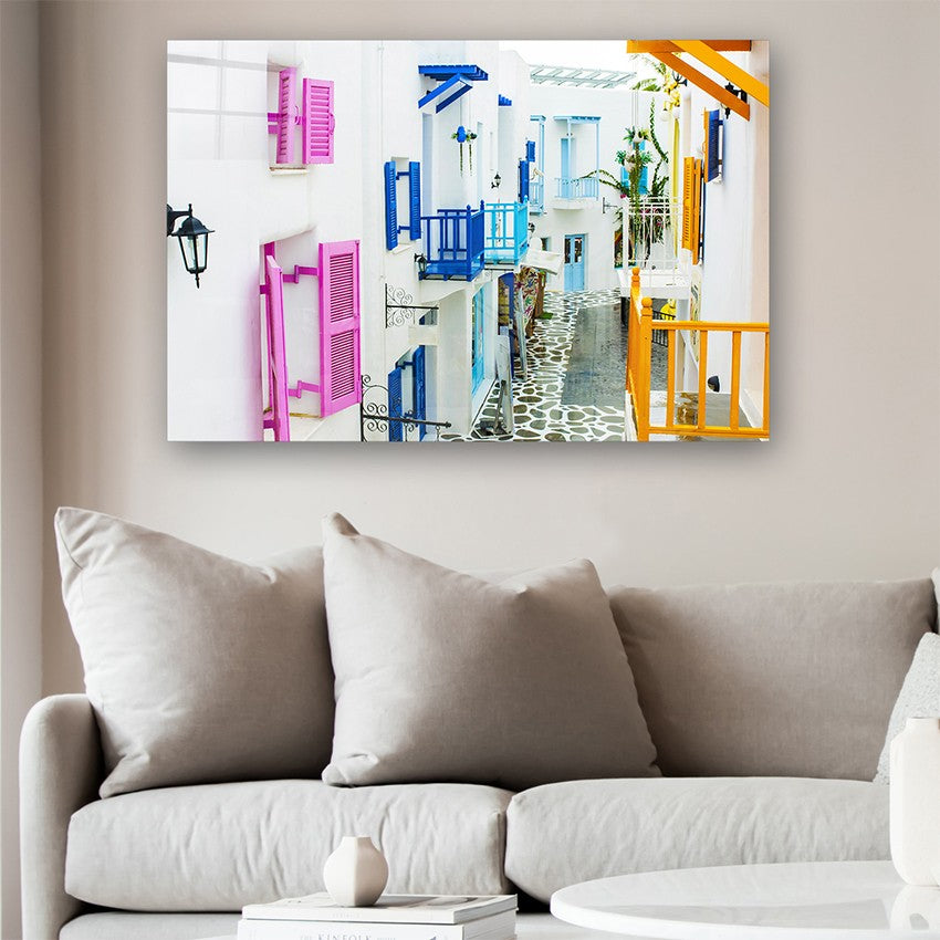 Quadro Decorativo em Vidro Temperado Multicolor 50x70cm - Arte Moderna para Parede