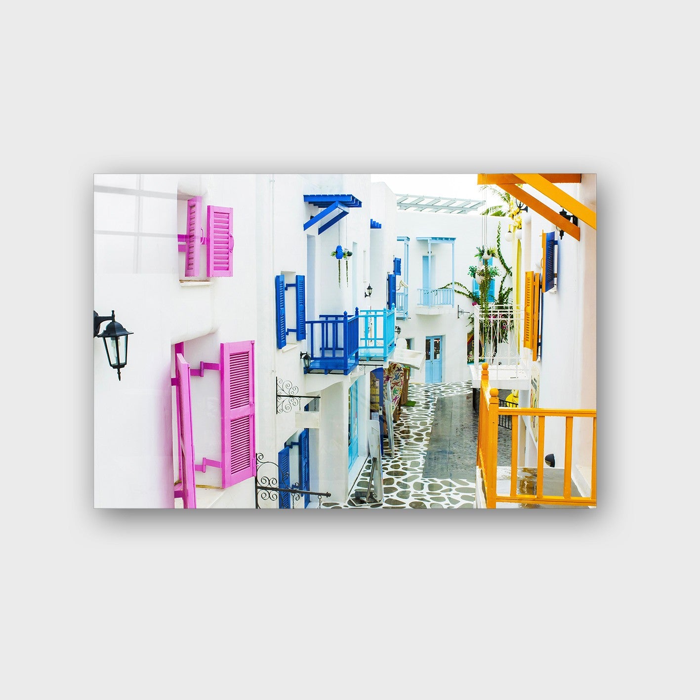 Quadro Decorativo em Vidro Temperado Multicolor 50x70cm - Arte Moderna para Parede