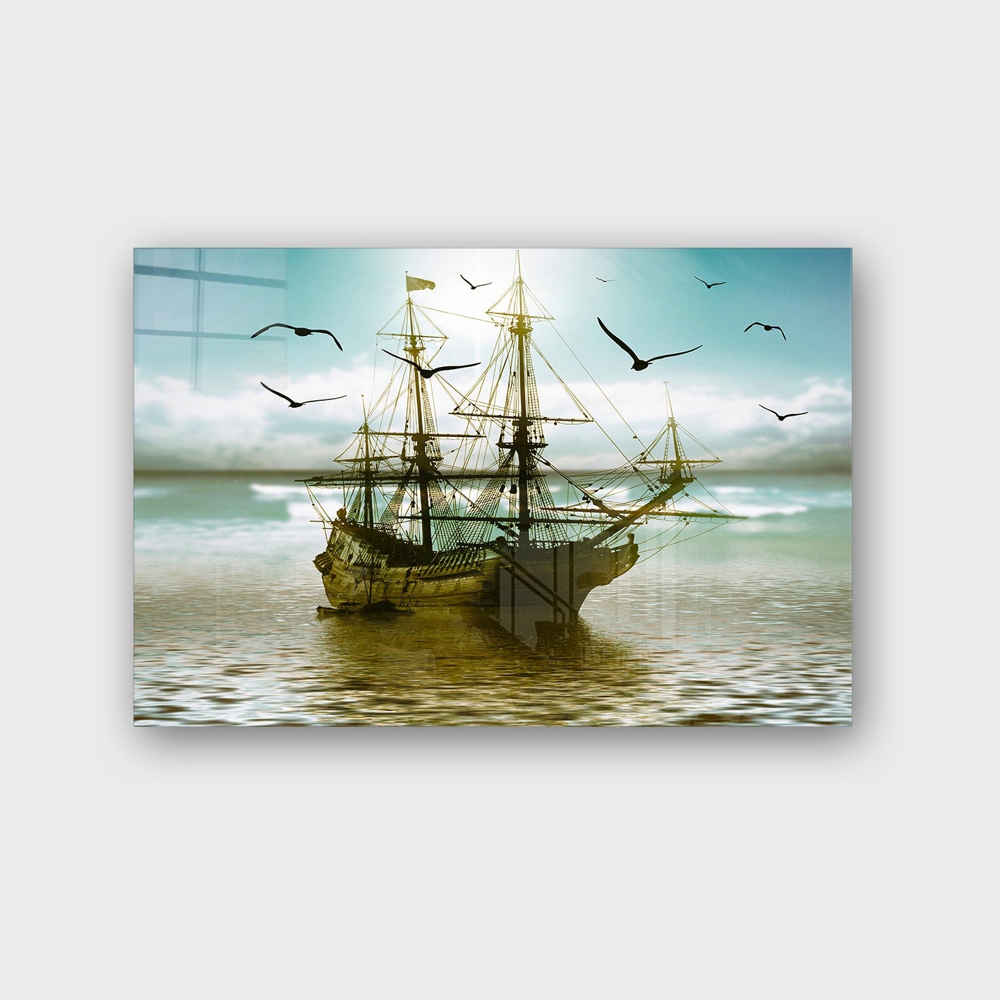 Quadro Decorativo em Vidro Temperado Multicolor 50x70cm - Arte Moderna para Parede