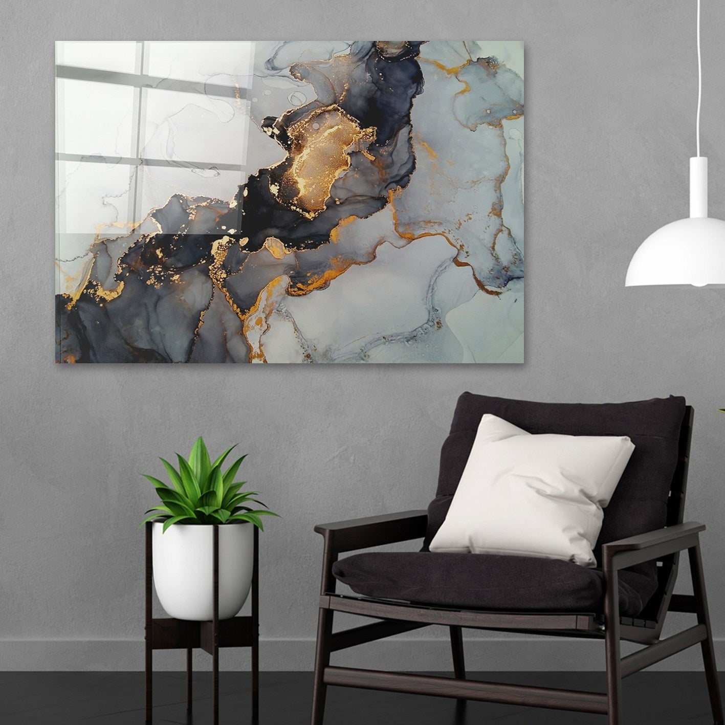 Quadro Decorativo em Vidro Temperado Multicolor 50x70cm - Arte Moderna para Parede