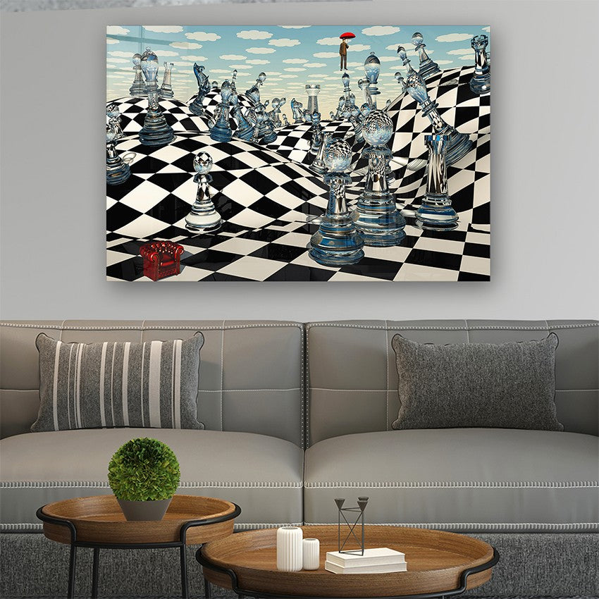 Quadro Decorativo em Vidro Temperado Multicolor 50x70cm - Arte Moderna para Parede