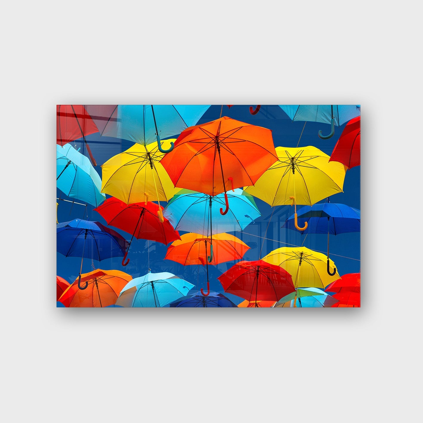 Quadro Decorativo em Vidro Temperado Multicolor 50x70cm - Arte Moderna para Parede