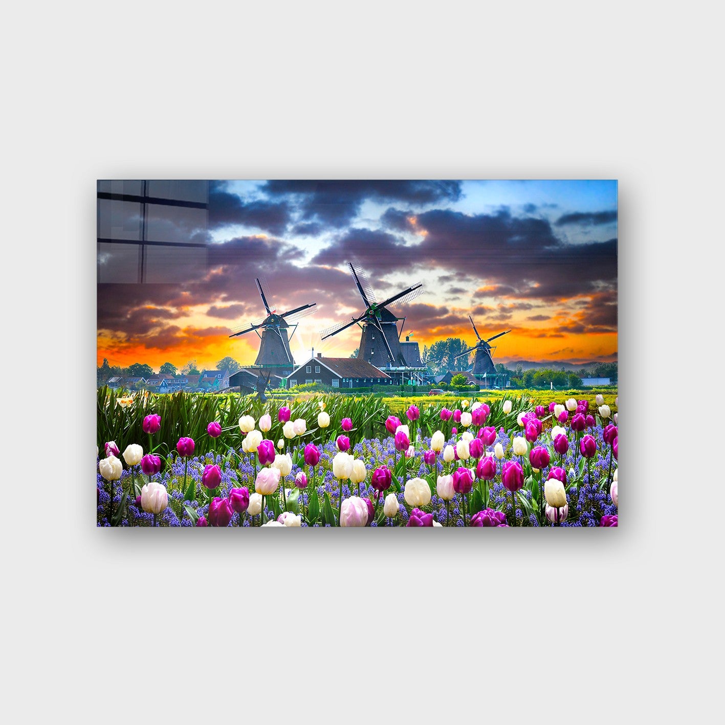 Quadro Decorativo em Vidro Temperado Multicolor 40x60cm - Arte Moderna para Parede